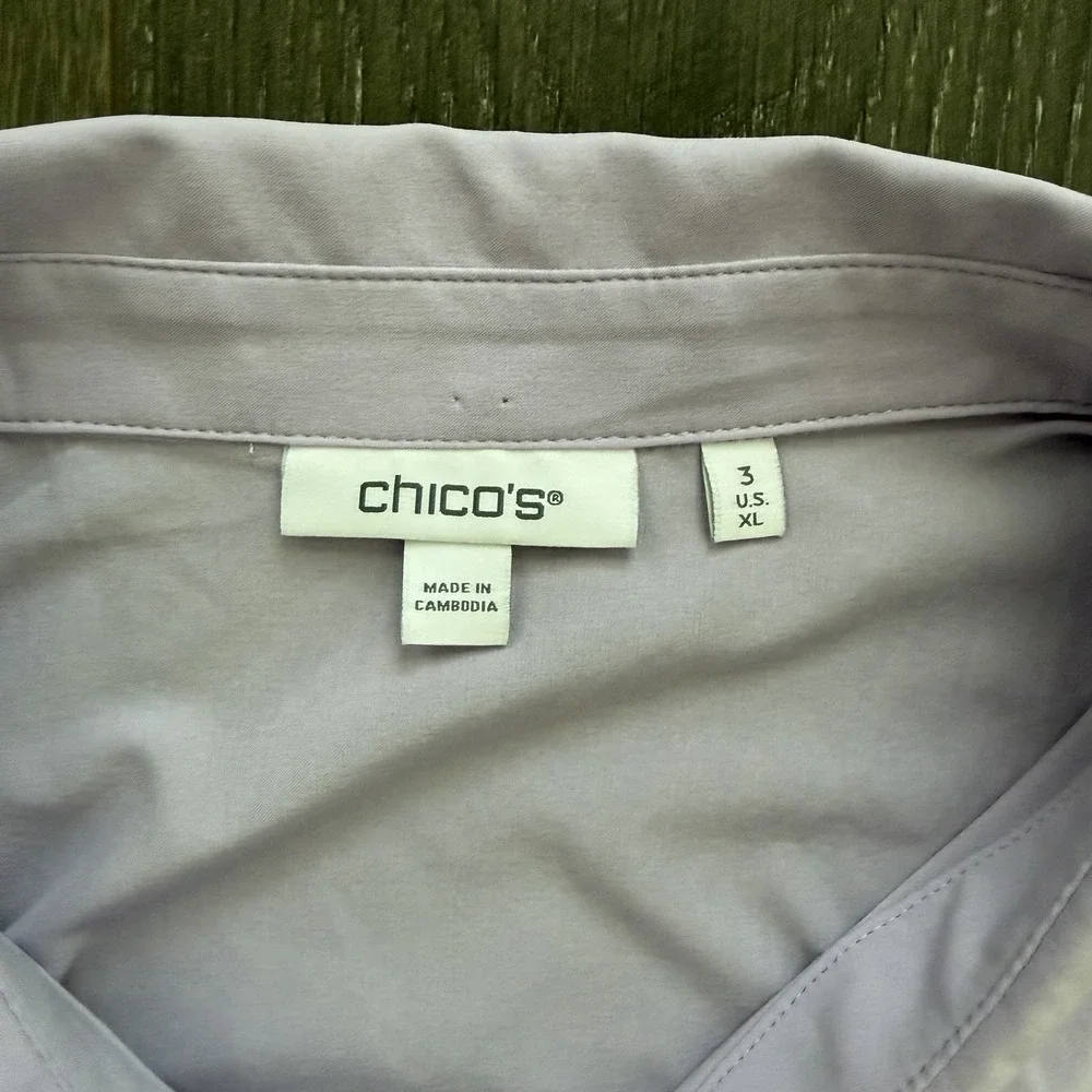 Chicos Womens UPF Protection Bungee Dress Lavender Sz 3 US XL Vacation Travel - Picture 3 of 7